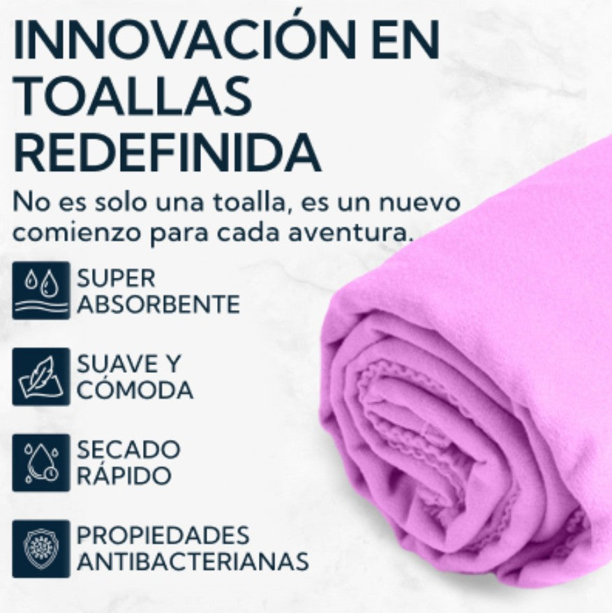 Toalla Microfibra Suede Morada 👌