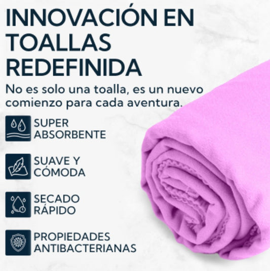 Toalla Microfibra Suede Morada 👌